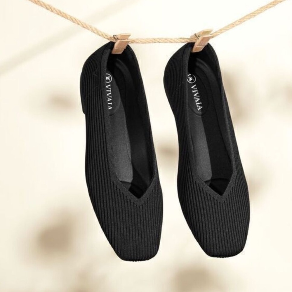NEW VIVAIA Square-Toe‎ V-Cut Flats (Margot 2.0) Size EUR 36.5 US 6
